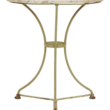 Vintage Round Marble Top Bistro Table