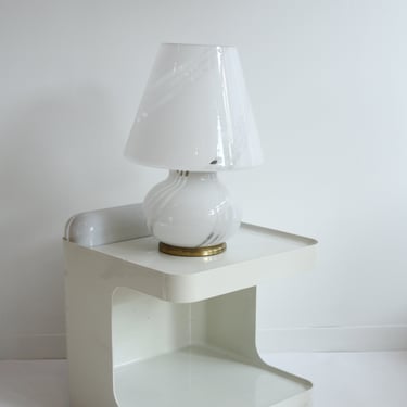 Murano Opaque Glass Mushroom Table Lamp, 1960s