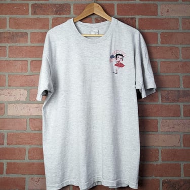 Vintage 90s Embroidered Betty Boop Tee - Extra Large 