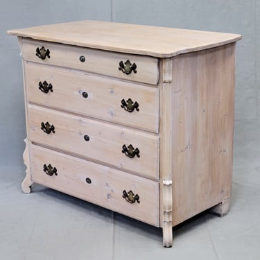 Antique Dutch Whitewashed Pine Dresser Chest of Drawers