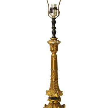 Art Nouveau Cast Metal Golden Table Lamp