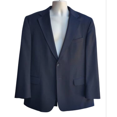 STAFFORD Super Suit Men Blazer Sport Coat Jacket 44R Large Wool 2 Button Cosplay 