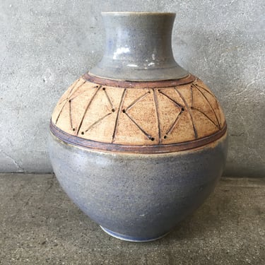 Large Ceramic Signed Vase