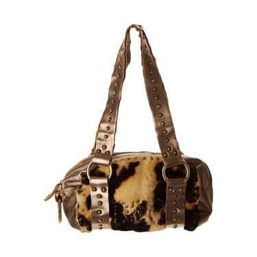 Dolce &amp; Gabbana Studded Calf Hair Shoulder Bag