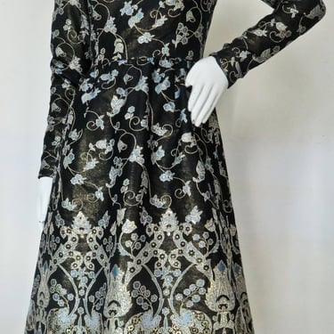 Iconic Vintage Jean Louis Graphic Embroidered Cocktail Dress 