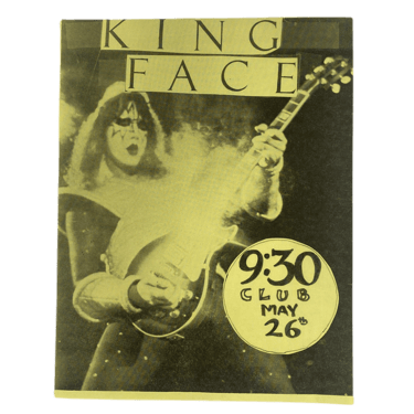 Vintage King Face "9:30 Club" Flyer