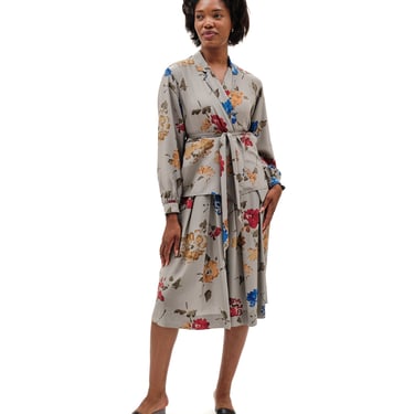 Grey Floral Skirt Set (2 pcs)