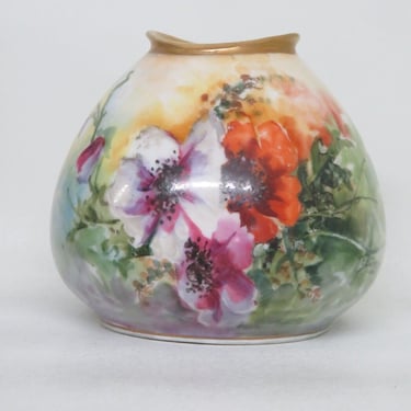 RS Germany Porcelain Hand Painted Flowers Small Vase 2806B