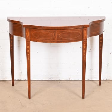 Baker Furniture Historic Charleston Federal Inlaid Mahogany Console or Entry Table