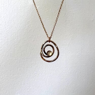 Oregon Opal Swirl Pendant Handmade one of a kind in 14k goldfilled October Birthstone Pacific Northwest 