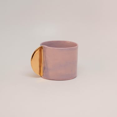 Double Espresso Cup with Gold Handle 