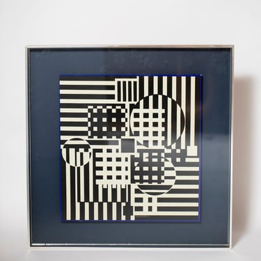 Box Framed Geometric Print by Victor Vasarely