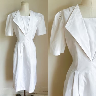 Vintage 1980s Waitress / Nurse Uniform Dress // M 