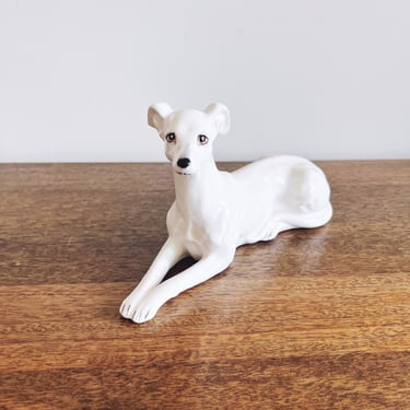 Vintage Ceramic Wales Greyhound Figurine 