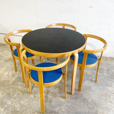 Magnus Olesen 8000 Series Danish Modern Dining Set Stacking Chairs and Table 