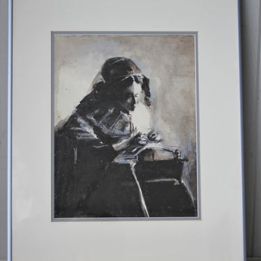 Vintage William Rand Painting Vermeer Study 1978 