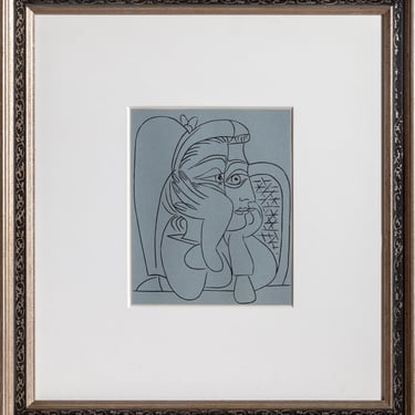 Pablo Picasso, Femme Accoudee (19), Linocut 