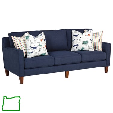 Summit Contemporary Sofa in Navy