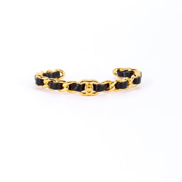 Woven Leather Chain Bangle