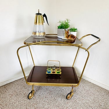 Vintage Bar Cart, Mid Century Bar Cart, Formica Bar Cart, Formica Dry Bar, Vintage Dry Bar, Serving Cart, Tea Trolley, Record Player Stand 