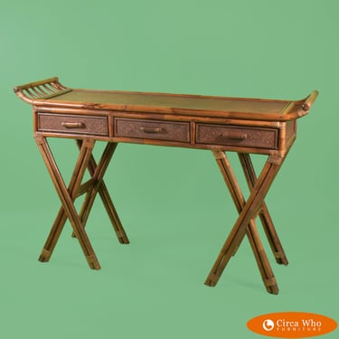 Rattan Ming Console Table/Desk