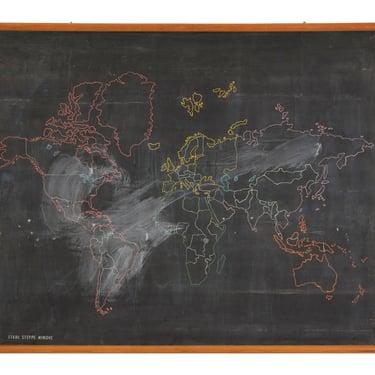 Vintage World Chalkboard Map
