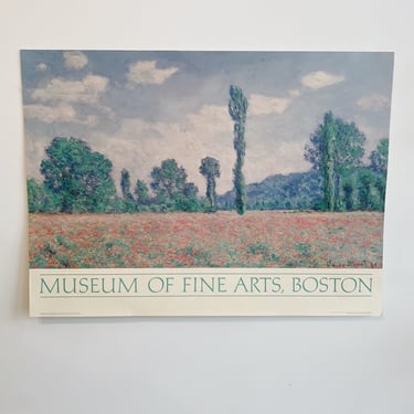 Field of Poppies near Giverny, Claude Monet 1985 Museum of Fine Arts Boston Poster