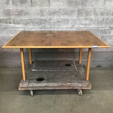 SEXY Bookmatched Walnut Veneer Top Dining Table (Seattle)