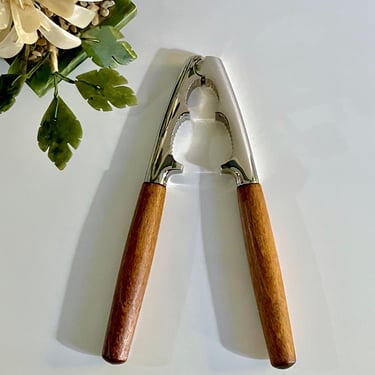 Vintage Nutcracker, Mid Century and Scandinavian Modern style - Metal and Wood, Serrated, made in Germany, Heavy, Strong 