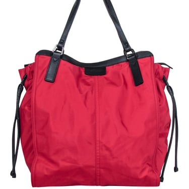 Burberry - Red Nylon Tote Bag