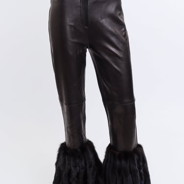 Mink Tail Leather Pant