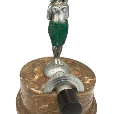 1930s Arrow "Hula Girl" Swirled Bakelite Table Striker Lighter