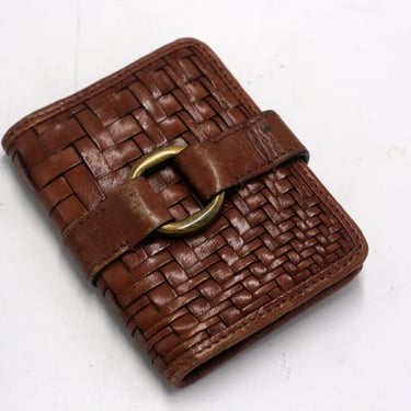 vintage Cole Haan brown leather card keeper or wallet 