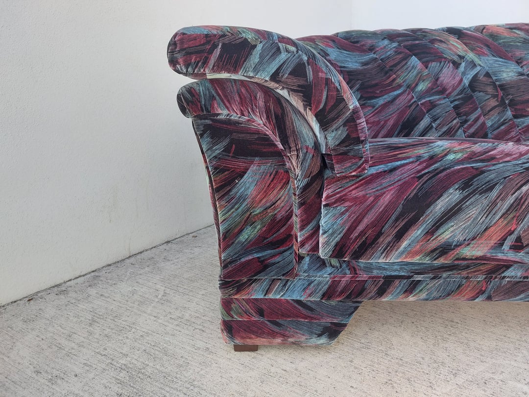80s Velvet Sofa Revival Vintage North Loop Austin, TX