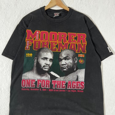 Vintage 1994 Michael Moorer V George Foreman One For The Ages T-Shirt Sz. L