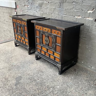 Pair of Small Tansu Cabinets