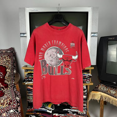 90s Vintage Starter Chicago Bulls 1996 Champions T Shirt / | Bad