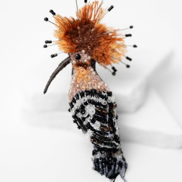 Eurasian Hoopoe Embroidered Pin