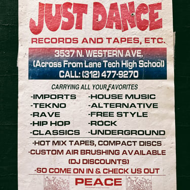 Vintage Just Dance Music Store - Chicago Poster (‘90’s + 2000’s)