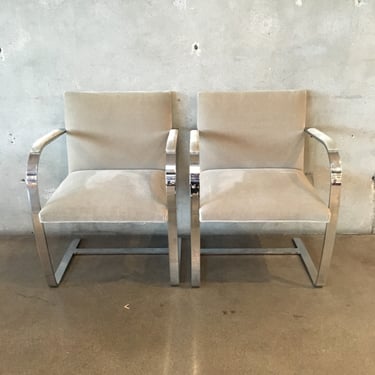Pair of Mid Century Modern Brno Chrome Chairs by Knoll #1