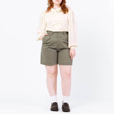 Vintage 90s Olive Green High Waisted Shorts - Medium, 30
