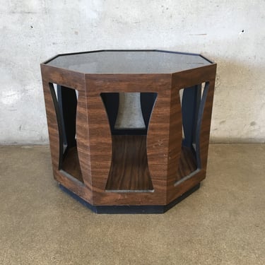 Mid Century Octagon End Table