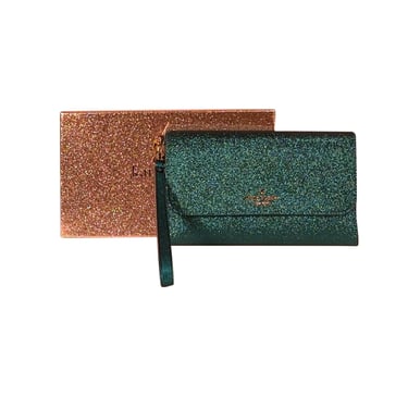 Kate Spade - Teal Green Sparkle Wristlet