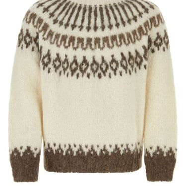 Bode Man Embroidered Alpaca Blend Oversize Sweater