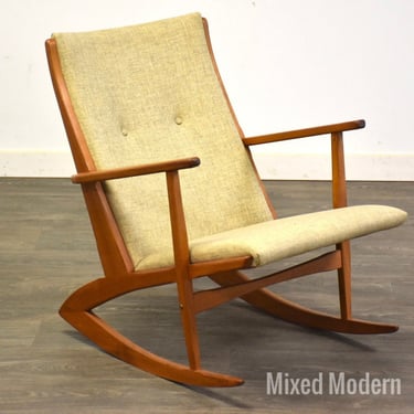 Danish Modern Teak Rocking Chair 