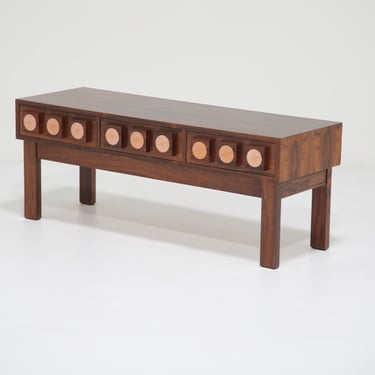 Vintage Swedish Rosewood Low Console Unit, Ateljé Glas &#038; Trä, 1960s.