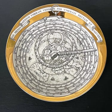 Piero Fornasetti Astrolabe Porcelain Plate 9.5 Inch 1968