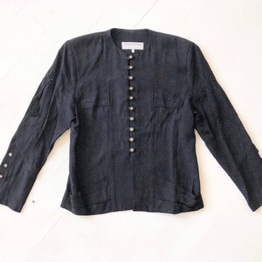 Vintage Black Tasseled Jacket 