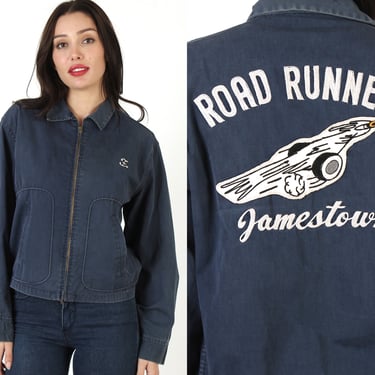 50s Dan River Chain Stitch Embroidered Jacket, Road Runners Jamestown Hor Rod Coat, Vintage 60s MC Club Racing Member 