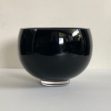 Ilse black glass bowl for Georg Jensen 